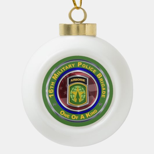 16e brigade van de militaire politie keramische bal ornament (Voorkant)