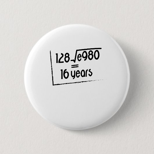 16e bruiloft Jubileum of 16e verjaardag Gift Ronde Button 5,7 Cm (Voorkant)