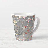 16e bruiloft Jubileum Peridot & Silver Latte M Latte Mok (Rechterhoek)