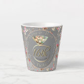 16e bruiloft Jubileum Peridot & Silver Latte M Latte Mok (Voorkant)