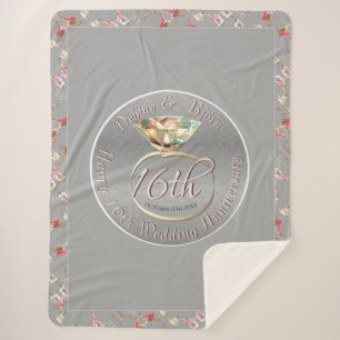 16e bruiloft wax periodot Jubileum Sherpa Deken