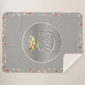 16e bruiloft wax periodot Jubileum Sherpa Deken (Voorkant (horizontaal))