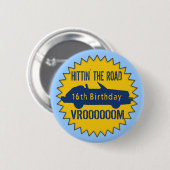 16e Button van de Birthday Party (Voorkant /achterkant)