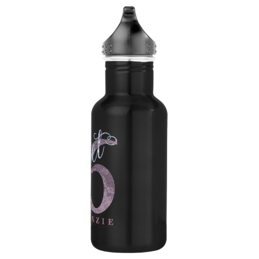 16e Dusty Pink Rose | Sweet 16 zilveren glitter | Waterfles (Rechts)