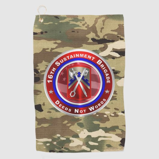 16e duurzaamheidsbrigade Golf Towel Golfhanddoek (Voorkant)