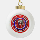 16e Duurzaamheidscommando Keramische Bal Ornament (Voorkant)