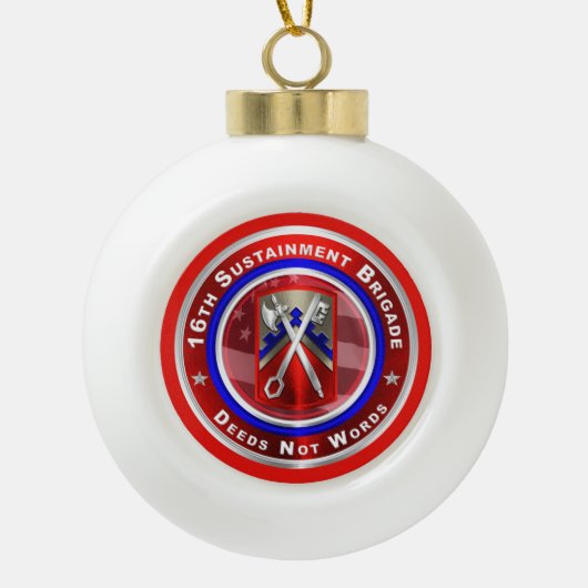 16e Duurzaamheidscommando Keramische Bal Ornament (Voorkant)