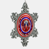 16e Duurzaamheidscommando Tin Sneeuwvlok Ornament (Links)