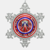16e Duurzaamheidscommando Tin Sneeuwvlok Ornament (Voorkant)