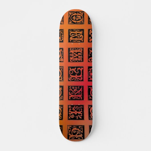 16e eeuw alfabet skateboard (Voorkant)