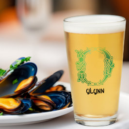 16e eeuw Celtic Knot Capital Letter D Glas