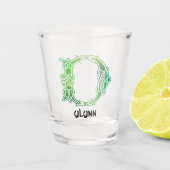 16e eeuw Celtic Knot Capital Letter D Shot Glas (Voorkant)
