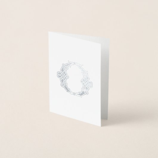 16e eeuw Celtic Knot Decorative Capita O Folie Kaarten (Voorkant)