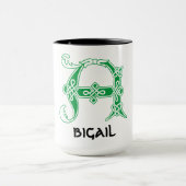 16e eeuw Celtic Knot Decorative Capital A Mok (Midden)