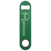 16e eeuw Celtic Knot Decorative Capital A Speed Flessenopener (Voorkant)