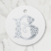 16e eeuw Celtic Knot Decorative Capital B Bedankjes Labels (Voorkant)