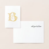 16e eeuw Celtic Knot Decorative Capital B Folie Kaarten (Display)