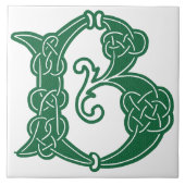16e eeuw Celtic Knot Decorative Capital B Tegeltje (Voorkant)