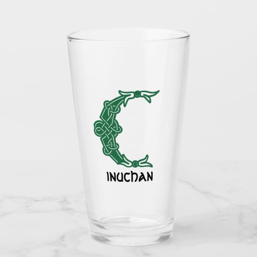 16e eeuw Celtic Knot Decorative Capital C Glas (Voorkant)