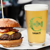 16e eeuw Celtic Knot Decorative Capital E Glas