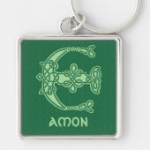 16e eeuw Celtic Knot Decorative Capital E Sleutelhanger (Voorkant)