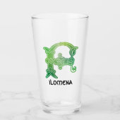 16e eeuw Celtic Knot Decorative Capital F Glas (Voorkant)