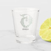 16e eeuw Celtic Knot Decorative Capital G Shot Glas (Achterkant)