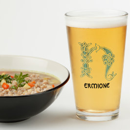 16e eeuw Celtic Knot Decorative Capital H Glas