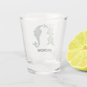 16e eeuw Celtic Knot Decorative Capital H Shot Glas (Achterkant)