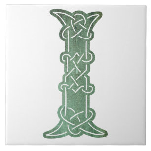 16e eeuw Celtic Knot Decorative Capital I Tegeltje
