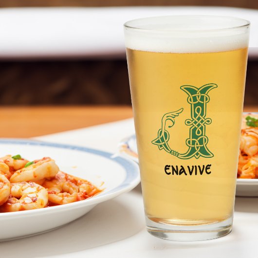 16e eeuw Celtic Knot Decorative Capital J Glas