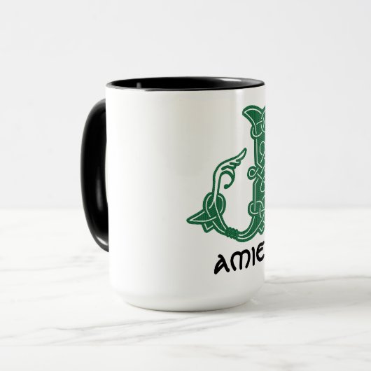 16e eeuw Celtic Knot Decorative Capital J Mok (Voorkant links)