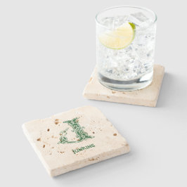 16e eeuw Celtic Knot Decorative Capital J Stenen Onderzetter