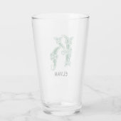 16e eeuw Celtic Knot Decorative Capital K Glas (Achterkant)