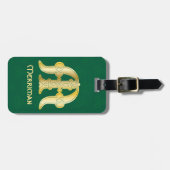 16e eeuw Celtic Knot Decorative Capital M Bagagelabel (Voorkant horizontaal)