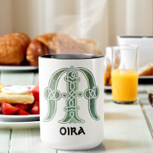 16e eeuw Celtic Knot Decorative Capital M