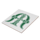 16e eeuw Celtic Knot Decorative Capital M Tegeltje (Zijkant)