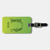 16e eeuw Celtic Knot Decorative Capital N Bagagelabel (Voorkant horizontaal)