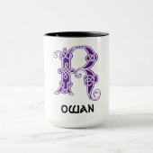 16e eeuw Celtic Knot Decorative Capital R Mok (Midden)