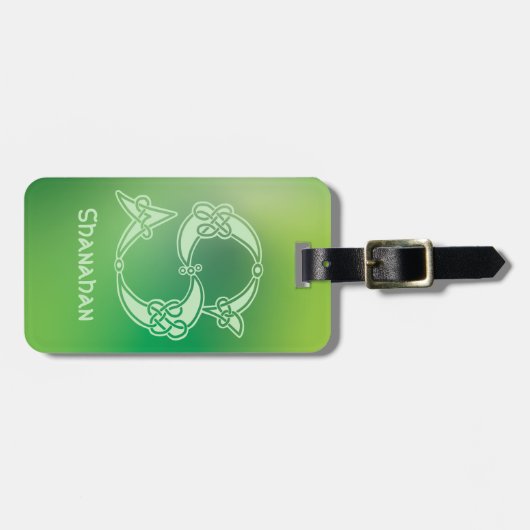 16e eeuw Celtic Knot Decorative Capital S Bagagelabel (Voorkant horizontaal)