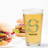 16e eeuw Celtic Knot Decorative Capital S Glas