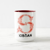 16e eeuw Celtic Knot Decorative Capital S Mok (Midden)