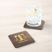 16e eeuw Celtic Knot Decorative Capital T Bier Onderzetter (Rechterzijde)