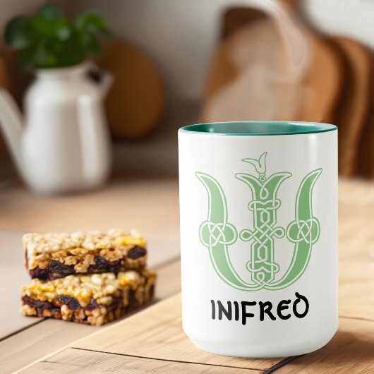 16e eeuw Celtic Knot Decorative Capital W Mok