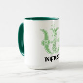 16e eeuw Celtic Knot Decorative Capital W Mok (Voorkant links)