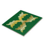 16e eeuw Celtic Knot Decorative Capital X Tegeltje (Zijkant)