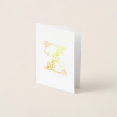 16e eeuw Celtic Knot Decorative Capital Z Folie Kaarten (Voorkant)