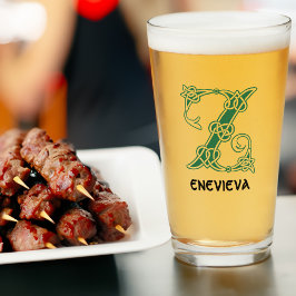 16e eeuw Celtic Knot Decorative Capital Z Glas