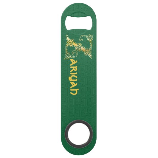 16e eeuw Celtic Knot Decorative Capital Z Speed Flessenopener (Voorkant)