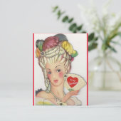 16e eeuw Lady Valentijn Briefkaart (Staand voorkant)